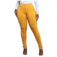 thumbnail image 1 of Women's Jeans Fashion High Waisted Petite Plus Size Stretch Solid Denim Pant Womens Pants Yellow XL, 1 of 7