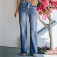 thumbnail image 1 of Women's Jeans High Rise Bootcut Staright Leg High Waisted Lacing Loose And Comfortable Stretch Wide Leg Straight Pants, 1 of 7