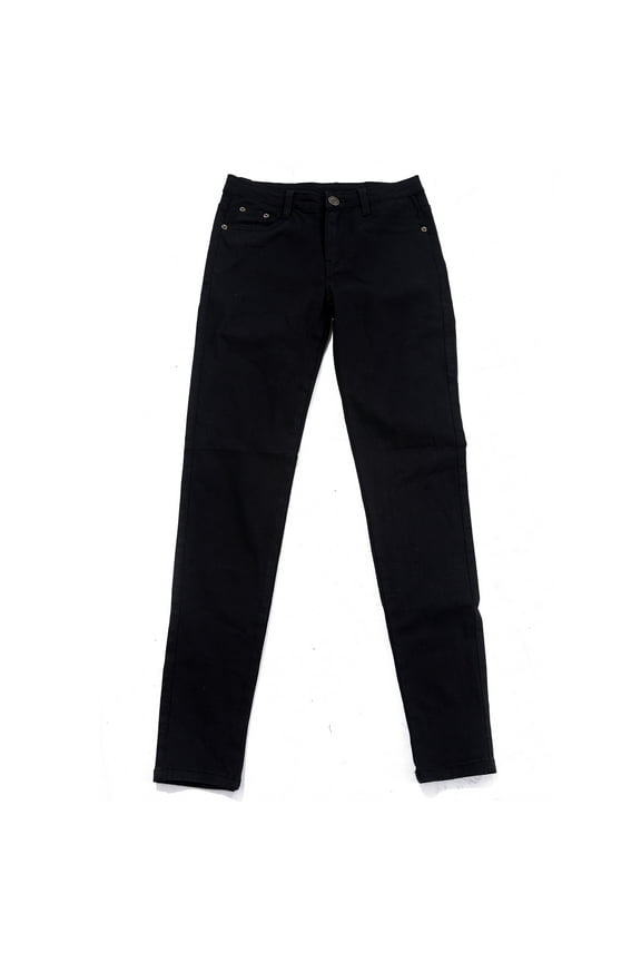 Women's Jeans Jeggings Five Pocket Stretch Denim Pants (Black, Large)