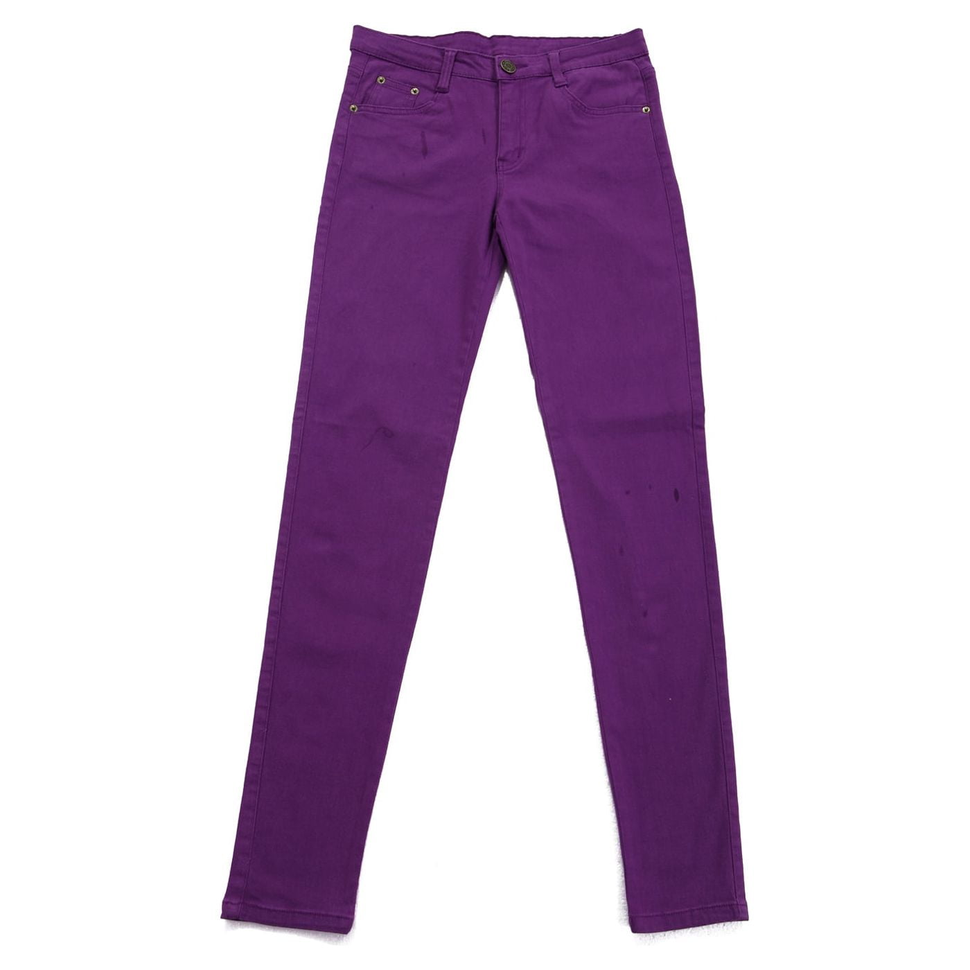 Women s Skinny Jeggings Mid Rise Stretchy Five Pocket Denim Pants Purple Medium Walmart
