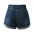 thumbnail image 1 of Women's Jeans Ripped High Waisted Denim Shorts Stretchy Jean Shorts, 1 of 4