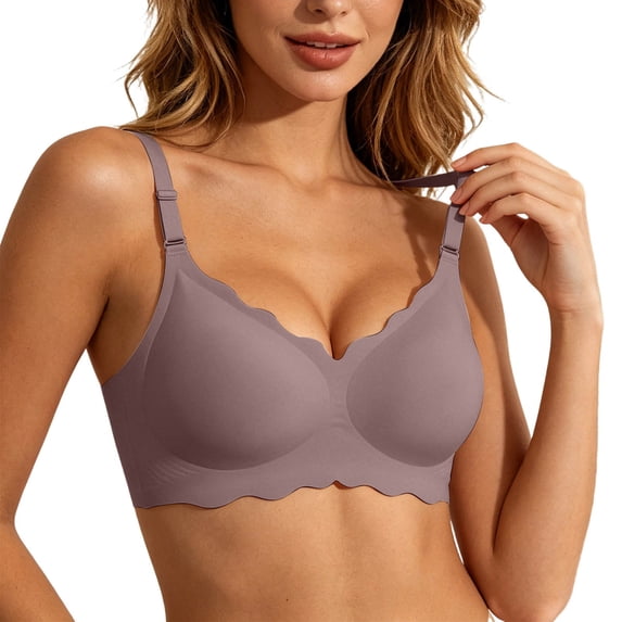 Women's Jelly Bra Seamless Wireless Bralette Breathable Thin Cup No Underwire Supportive Everyday T Shirt Bras
