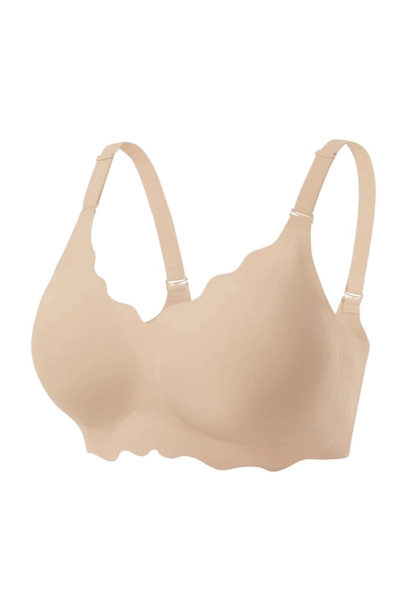 Women's Jelly Bra Wirefree Push Up, Jelly Bras for Women Seamless Comfort, Underoutfit Bras for Women with Removable Padding Complexion 32