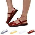 thumbnail image 1 of Women’s Jelly Sandals Breathable Mesh Slip On Lightweight Casual Summer Garden Beach Shoes,Red 41, 1 of 8