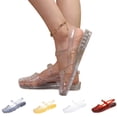 thumbnail image 1 of Women’s Jelly Sandals Breathable Mesh Slip On Lightweight Casual Summer Garden Beach Shoes,White 37, 1 of 9