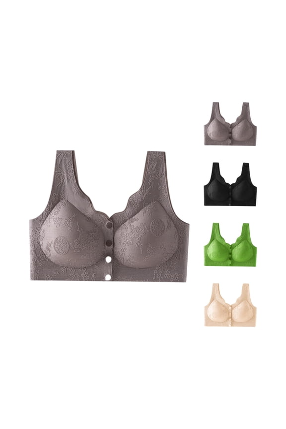 Women's Jelly Wireless Bra Push Up Full Coverage Lingerie, Soft Support Anti Sagging Lifting Underwear, Back Coverage Smoothing Bralette, Older Lift Breathable Vest, Accessory Breast Collection Top