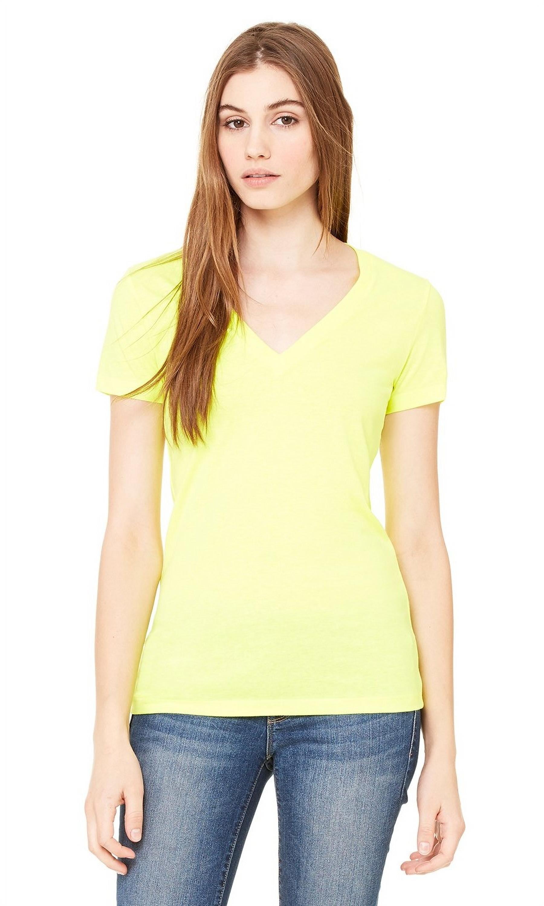 Women's Jersey Deep V-Neck Short Sleeve T-Shirt