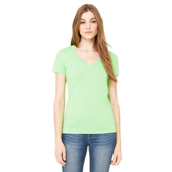 Women's Jersey Deep V-Neck Short Sleeve T-Shirt