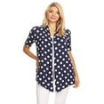 thumbnail image 1 of Women's Jersey Short Sleeve Solid Open Front Draped Casual Work Office Wear Cardigan MADE IN USA (S-3XL), 1 of 5