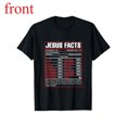 thumbnail image 1 of Women's Jesus Facts Graphic Breathable T Shirt Comfortable Short Sleeve Round Neck Top Black S-5XL, 1 of 5