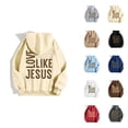 thumbnail image 1 of Women's Jesus Hoodie 2025 Christian Love Like Jesus Hooded Sweatshirt Fall Winter Y2K Graphic Pullover Top with Pockets, 1 of 5