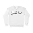 thumbnail image 1 of Women's Jesus Love Sweatshirt, Christian Faith Graphic Pullover, Religious Casual Wear, Comfy Inspirational Clothing, Gift Idea, 1 of 11