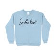 thumbnail image 1 of Women's Jesus Love Sweatshirt, Christian Faith Graphic Pullover, Religious Casual Wear, Comfy Inspirational Clothing, Gift Idea, 1 of 10