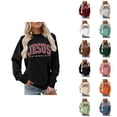 thumbnail image 1 of Women's Jesus Sweatshirt 2026 Fall Winter Long Sleeve Crewneck Bible Verse Christian Sweatshirt Pullover Top, 1 of 4