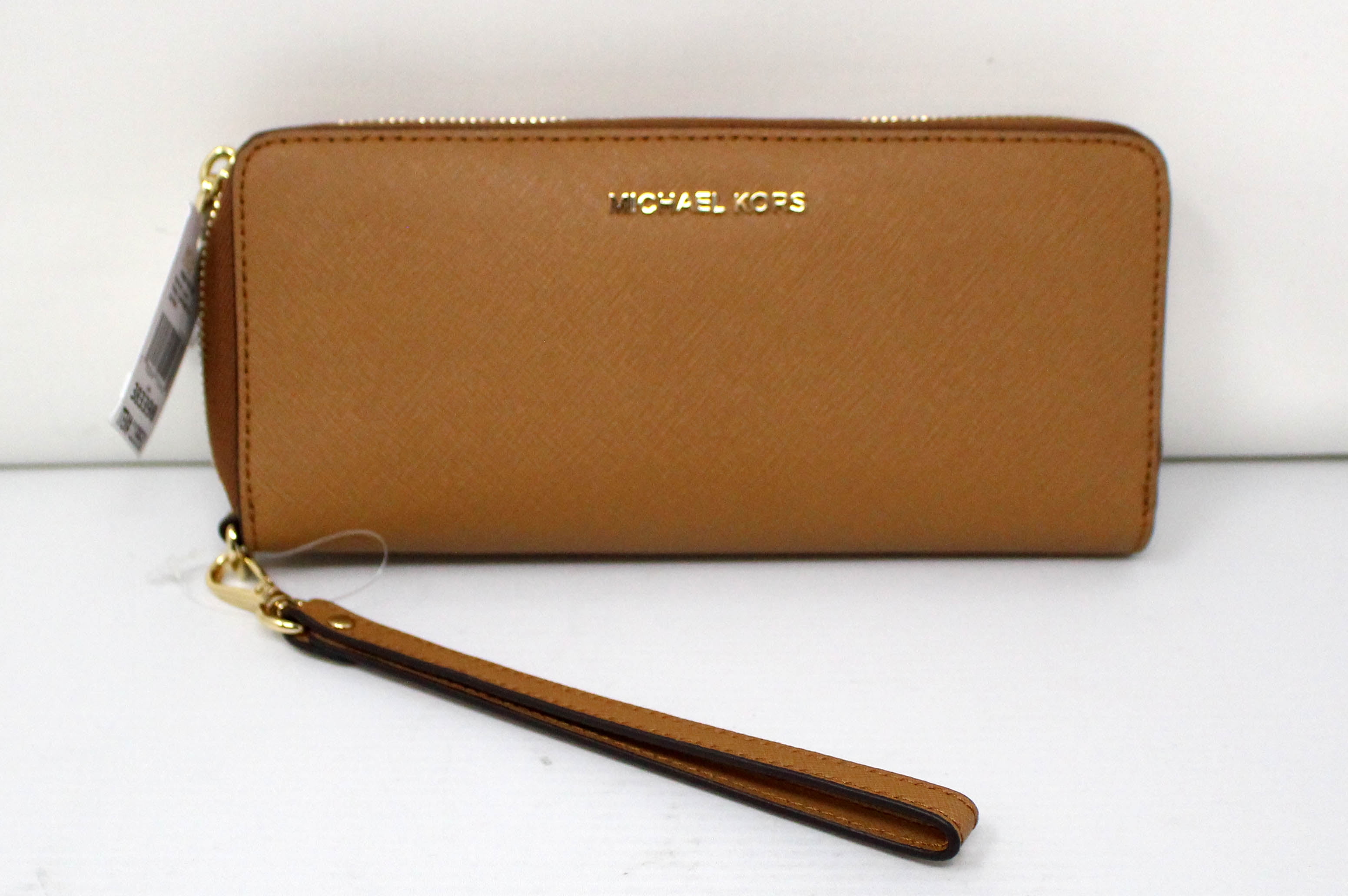 Michael Kors JetSet Large ContinentalWallet Wristlet MK Vanila PinkBlush