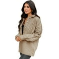 thumbnail image 1 of Women's Jet Stream Solid Color Quilted Puffer Buttoned Shacket - [ZhiHiMeRi] | (US 20-22)2XL, 1 of 12