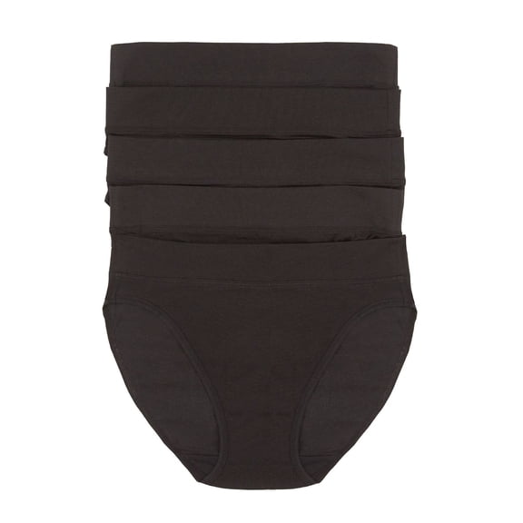 Women's Jezebel 5-pk. Pima Cotton Hi-Cut Panty 900819P5 Color: Black Size: SMALL