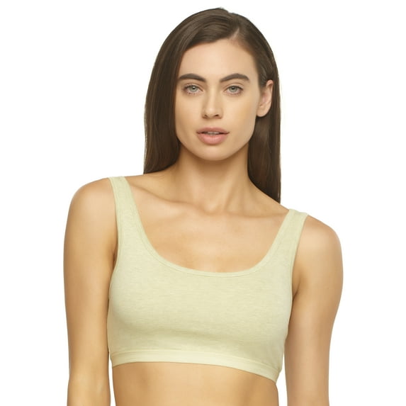 Felina | Organic Cotton Bralette for Women | Super Soft & From Plant-Based Dyes (Aloe, Large)