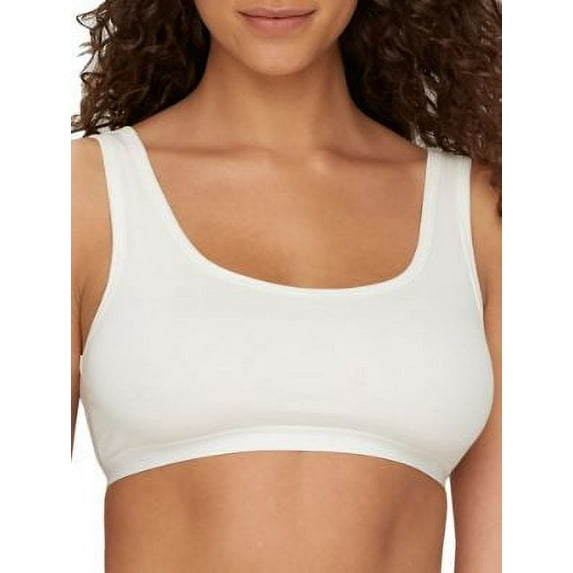 Felina | Organic Cotton Bralette for Women | Super Soft & From Plant-Based Dyes (Cloud, X-Large)