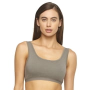 Felina | Organic Cotton Bralette for Women | Super Soft & From Plant-Based Dyes (Slate, X-Large)