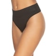 thumbnail image 1 of Serene Modal & Lace Thong | Felina | Women's Underwear (Black, Large), 1 of 2