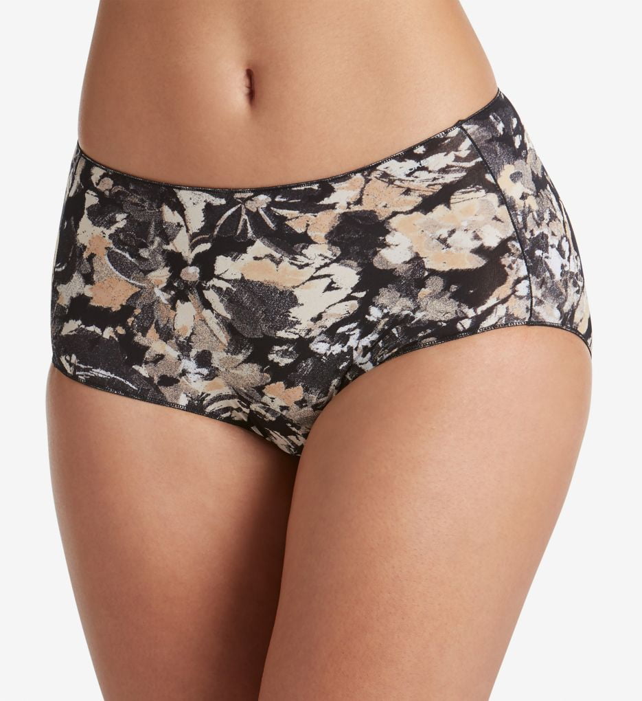 Women's Jockey 1372 No Panty Line Promise Tactel Hip Brief Panty (Floral  Fauvist 5)