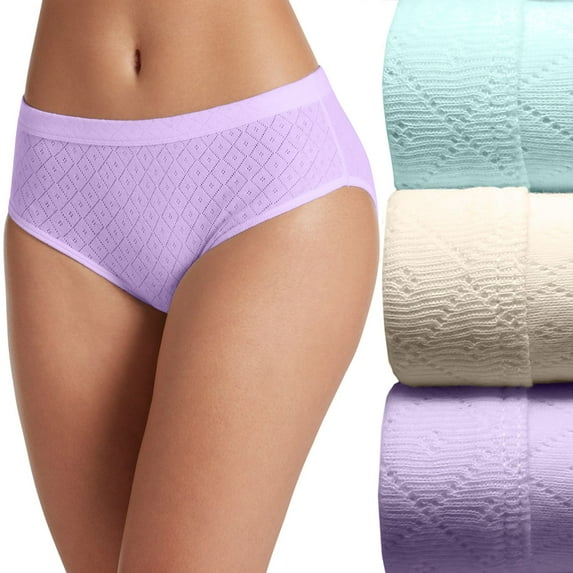 Women's Jockey® 3-pk. Elance Breathe Hipster Panty Set 1540 Color: Violet Veil Asst Size: 9