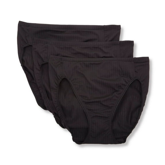 Women's Jockey 1740 Smooth Effects French Cut Panty - 3 Pack (Black/Black/Black 8)