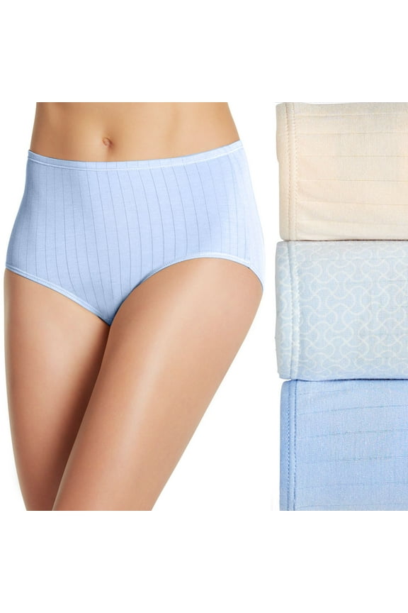 Women's Jockey® 3-pk. Supersoft Breathe Brief Panties Set 2373 Color: Geo Line Asst Size: 6