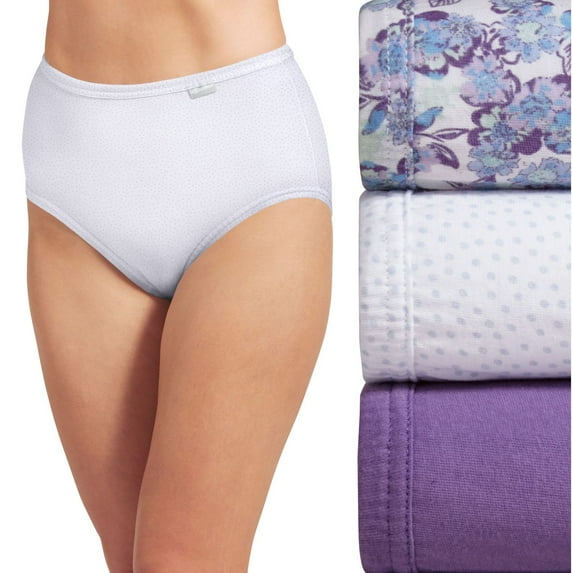 Women's Jockey® Elance 3-Pack Briefs Panty Set 1484 Color: Paradise Floral Size: 7