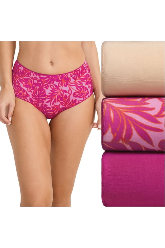 Women's Jockey® No Panty Line Promise® 3-Pack Hip Brief Panty Set 1772 Color: Bold Palm Size: 5