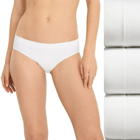 Women's Jockey® Seamfree® 3-pk. Bikini Panty Set 4390 Color: All White Size: X LARGE