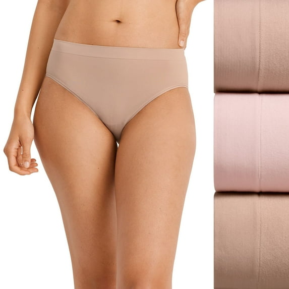 Women's Jockey® Seamfree® 3-pk. Hi-Cut Panty 4392 Color: Light Light Pink Size: MEDIUM
