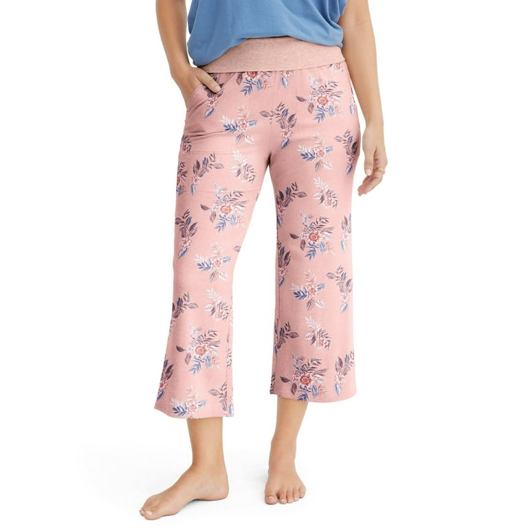 Women s Jockey Soft Touch Luxe Cropped Pajama Pants in Regular Plus Size Color Coastal Floral Size X SMALL Walmart