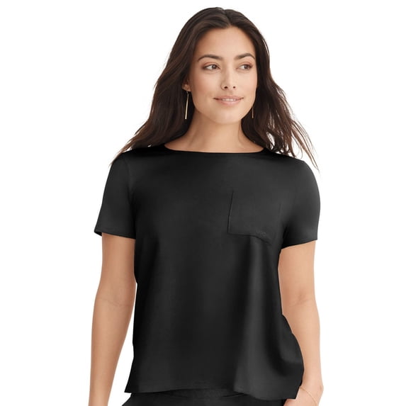 Women's Jockey® Soft Touch Luxe Swing Pajama Tee Color: Black Size: 1X