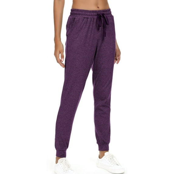 Women's Joggers Pants Active Sweatpants Cotton Tapered Workout Yoga Lounge Track Pants with Pockets