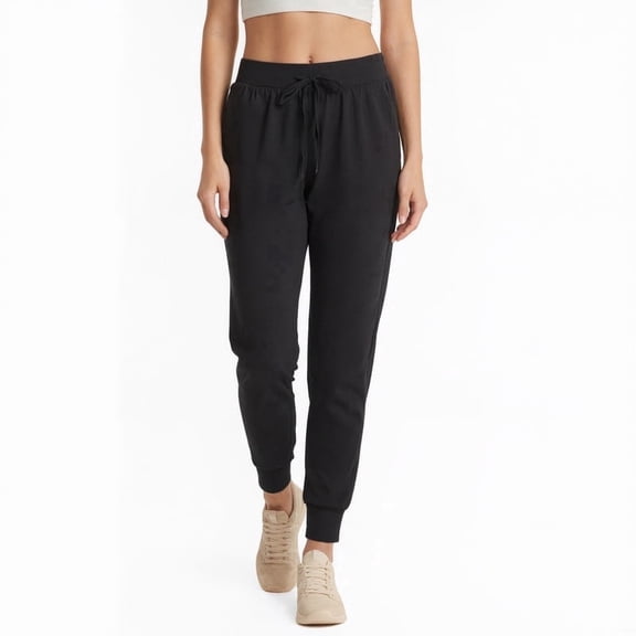 Women's Joggers Pants-Athletic Running with Pockets Tapered Casual Workout Pants Black XS