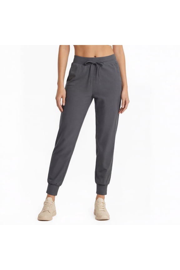 Women's Joggers Pants-Athletic Running with Pockets Tapered Casual Workout Pants Dark Gray M
