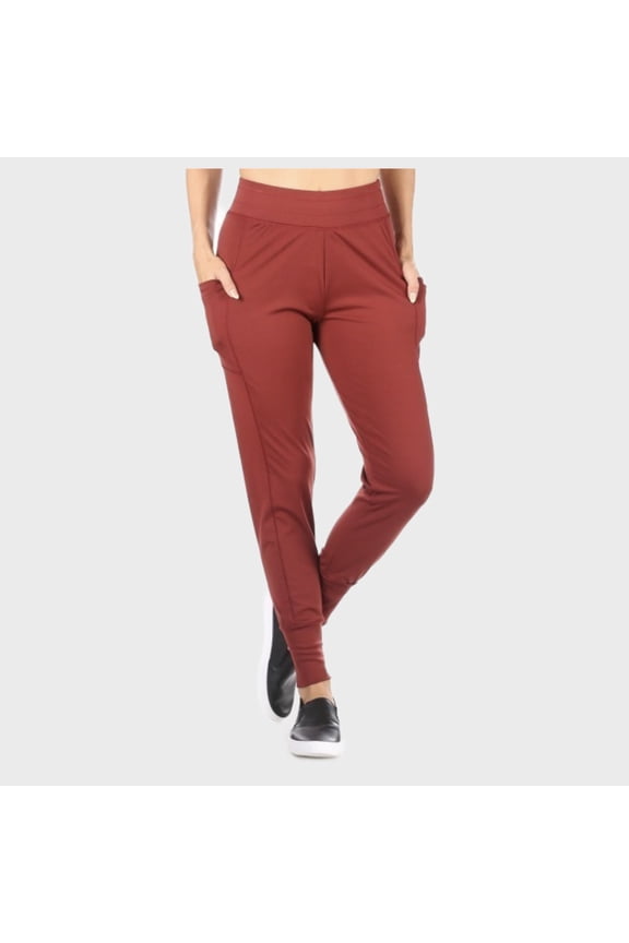 Women's Joggers Pants High Waisted Side Pockets Cuffed Hem Casual Track Pants, Charcoal, M