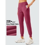 Womens Joggers Pants Lightweight Athletic Leggings High Waisted Tapered Lounge Pants for Workout, Yoga, Running Burgundy XXL