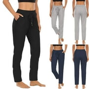Womens Joggers Pants Lightweight Running Sweatpants with Pockets Clearance Sale Womens Autumn Winter Yoga Sports Loose Casual Long Pants Trousers With Pocket