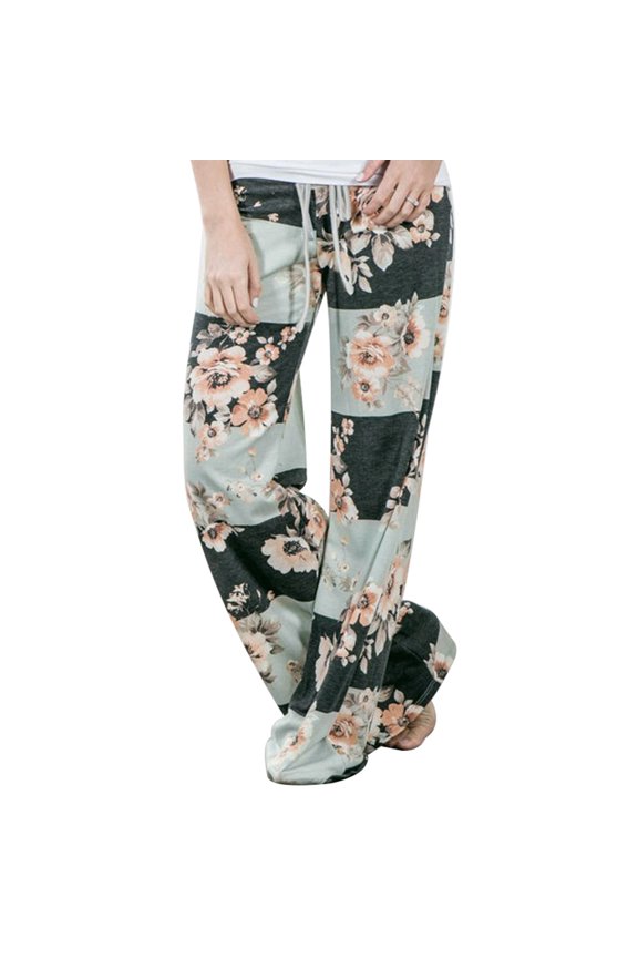 Women's Joggers Pants Sports Yoga Pants Trousers Wide Leg Pant High Waist Sweatpants Green Size XL