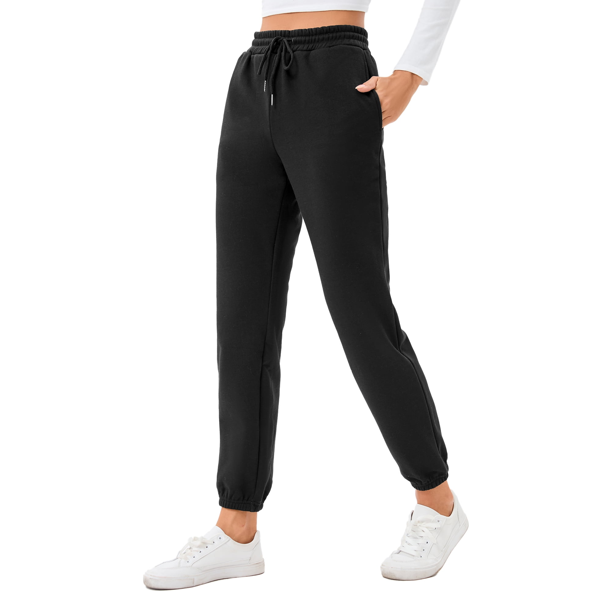 Women s Joggers Pants with Pockets High Waisted Athletic Fleece