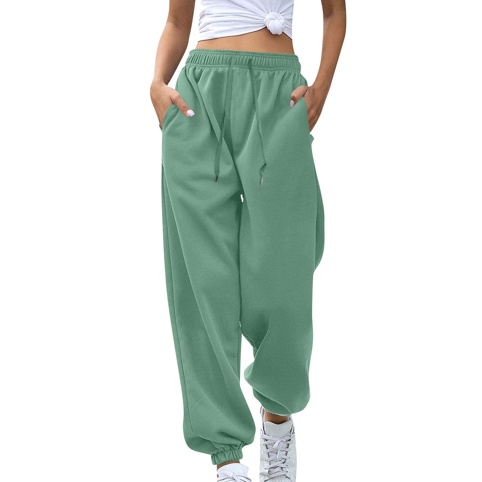 Women's Joggers Sweatpants Lounge Baggy High Waist Track Pants with ...