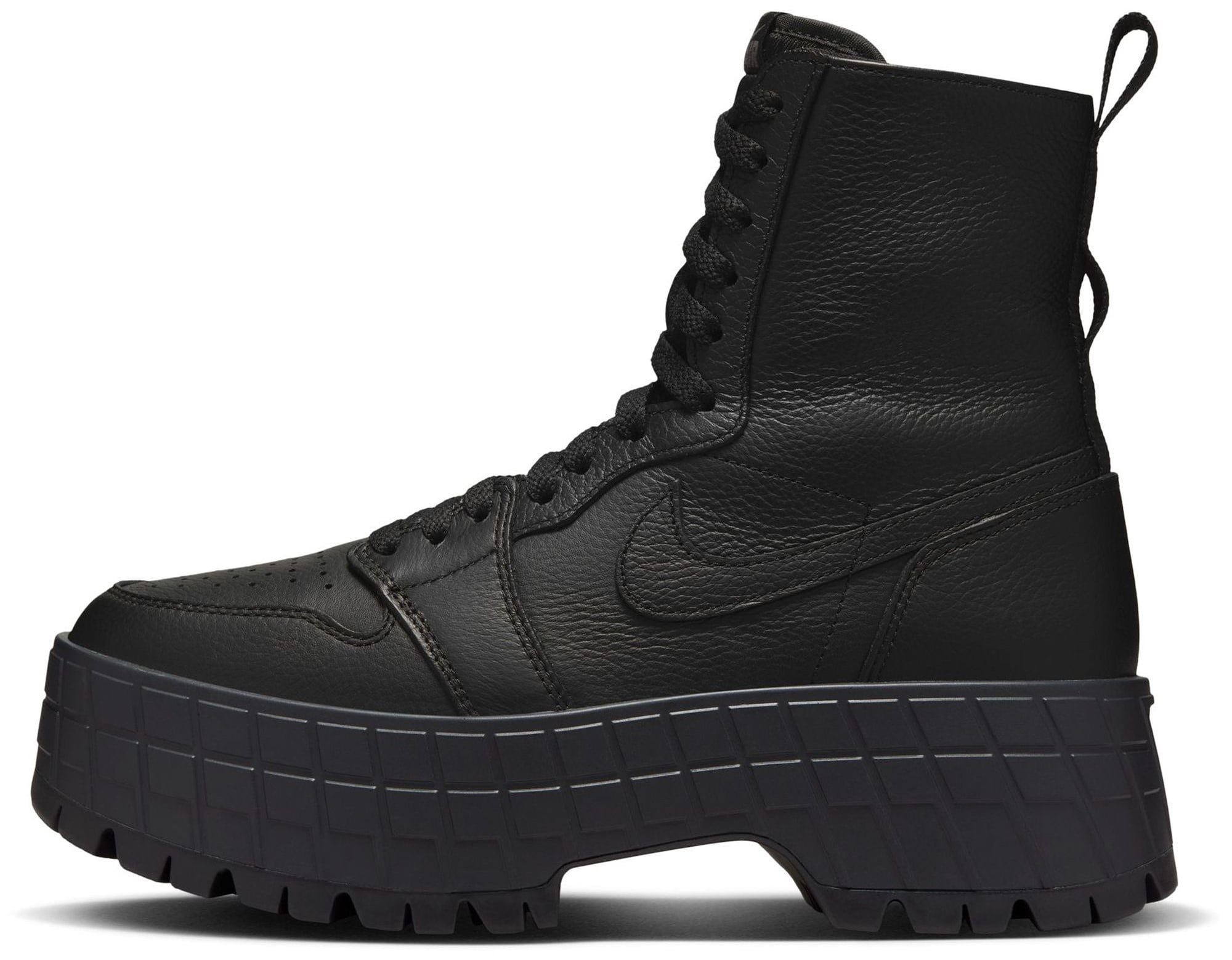 スニーカー (W) Jordan 1 Brooklyn Black Flat Pewter Women's Jordan 1 Brooklyn Black/Flat Pewter-Black - 9.5