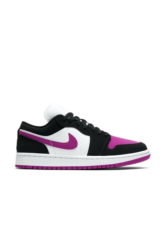 Women's Jordan 1 Low Black/Cactus Flower-White (DC0774 005) - 7