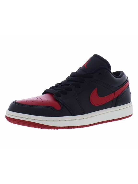 Air Jordan 1 Low Womens Shoes Size 12, Color: Black/Gym Red/Sail