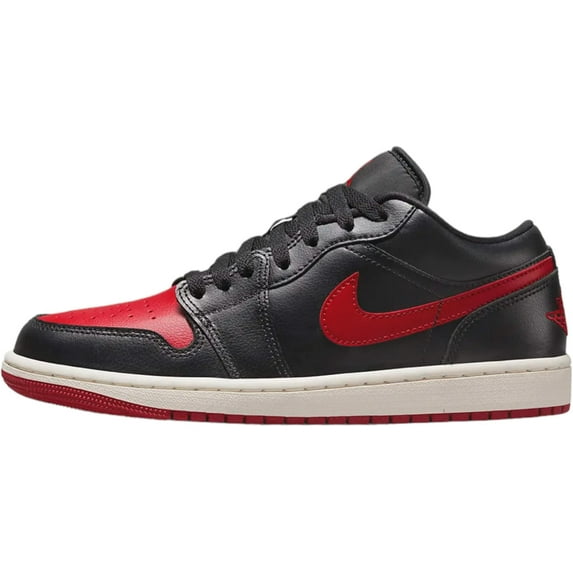 Women's Jordan 1 Low Black/Gym Red-Sail (DC0774 061) - 5.5
