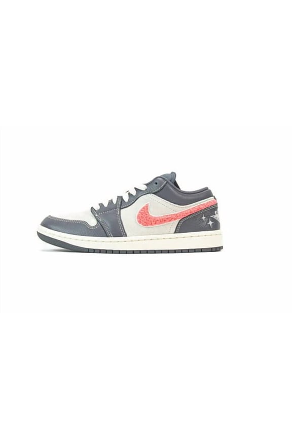 Women's Jordan 1 Low LT Graphite/Sail-Hot Punch (IM6565 014) - 9