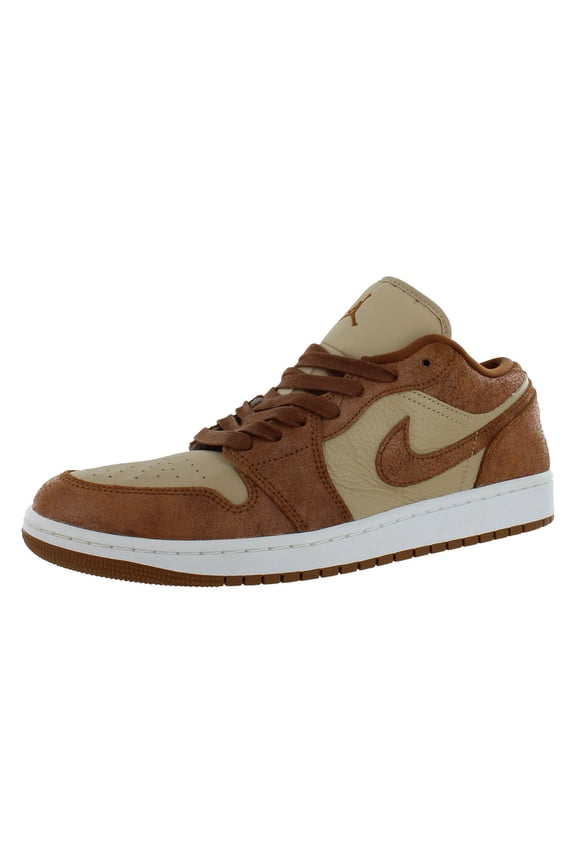 Air Jordan 1 Low SE Leather Womens Shoes Size 7, Color: Legend Medium Brown/Sail/Legend Coffee